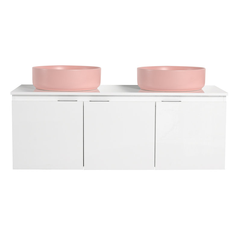 Meuble-lavabo moderne (avec meuble-lavabo et lavabo), 48 po de rangement