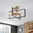 4-Light Beveled Glass Square Semi-Flush Mount