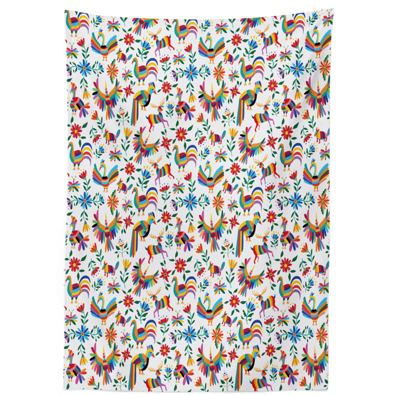 Mexican Dining Room Kitchen Tablecloth, 84" L x 60" W