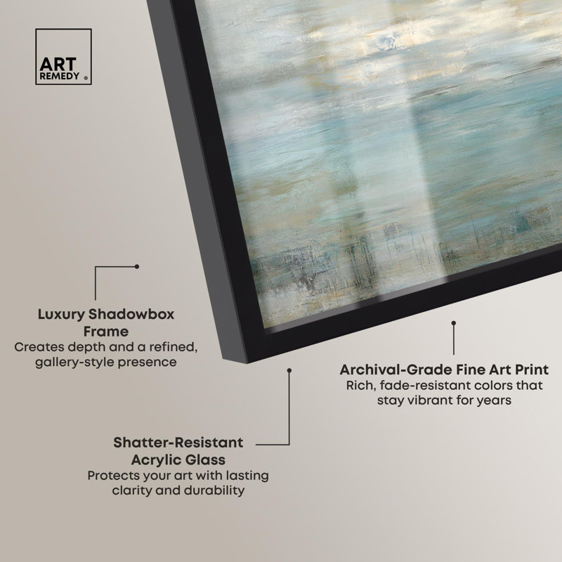 «Paleocene Pulse III Shadowbox Print» par Art Remedy, H 17 po x l 21 po, Noir