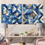 Dagney - Ensemble de 2 collages de formes carrées abstraites-101846267-101846271