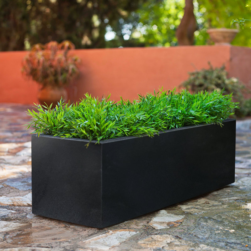Benedikta Pot Planter, Marbled Black