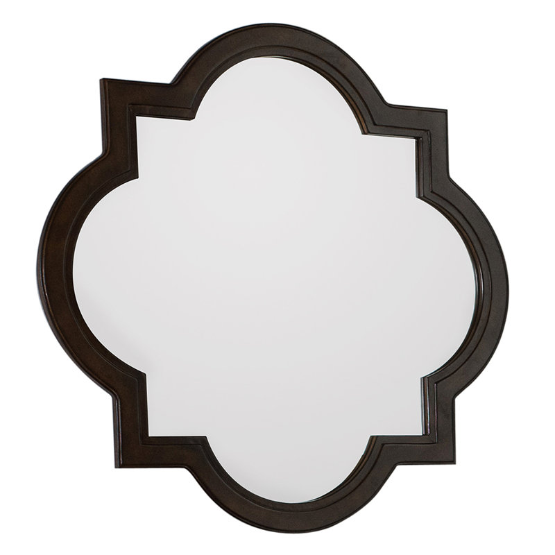 Cremeans Wood Flat Wall Mirror, Walnut, 32" H x 32" W x 1" D
