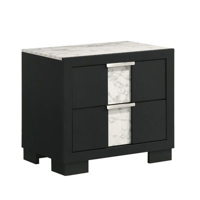 Amey 2 Drawer Nightstand, Trim, Wood