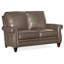 Reddish Leather Loveseat-161546617-161546609-161546512