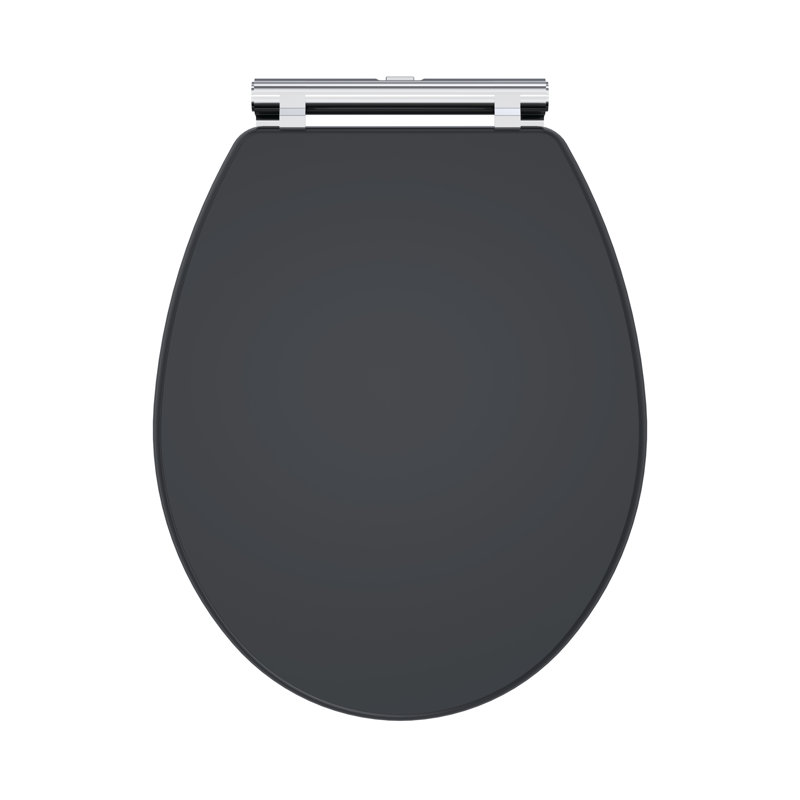Soft Close Elongated Standard Toilet Seat, Satin Anthracite