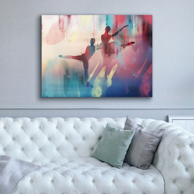 «Dancing» par Mark Ashkenazi, art mural sur toile, 54 po x 40 po, H 40 po x l 54 po x P 1,5 po
