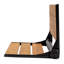 Banc de douche 18 po en bois de teck mural noir
