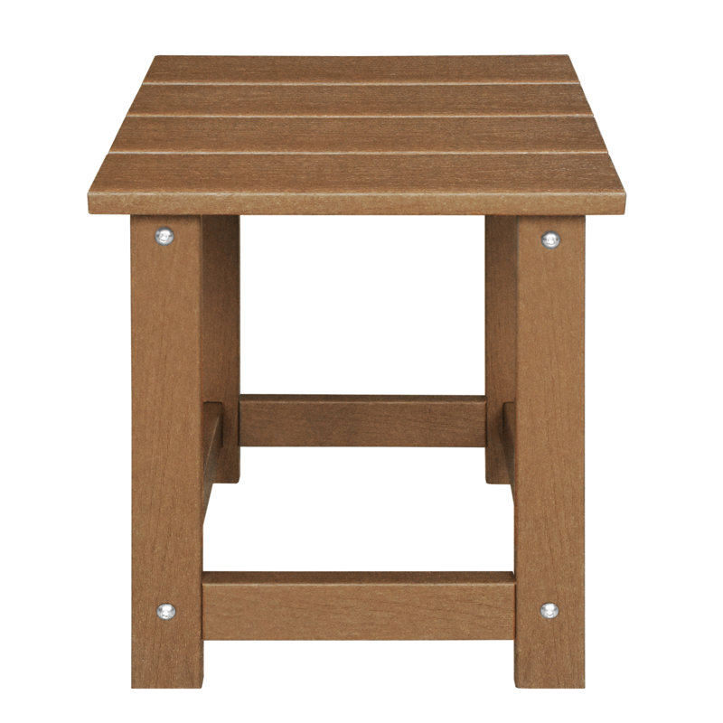 Denarrius Adirondack Outdoor Side Table ,HDPE Patio Table with Easy Maintenance and Weather resistance, Brown
