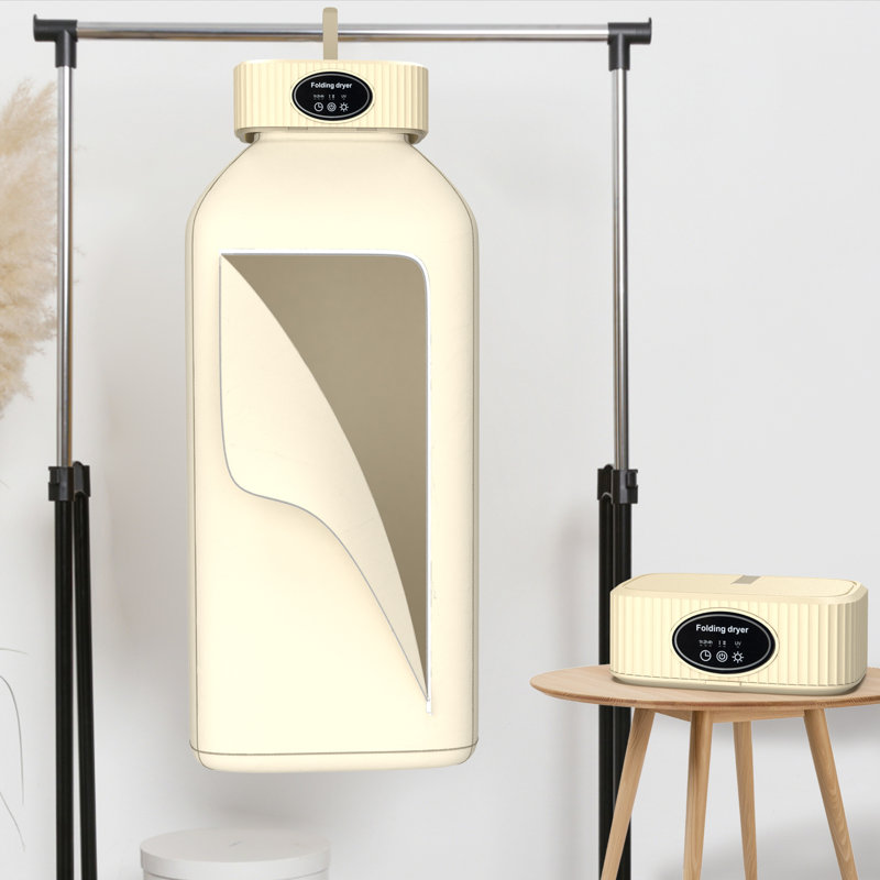 Portable Clothes Dryer, Mini Drying Machine With Timer, Khaki