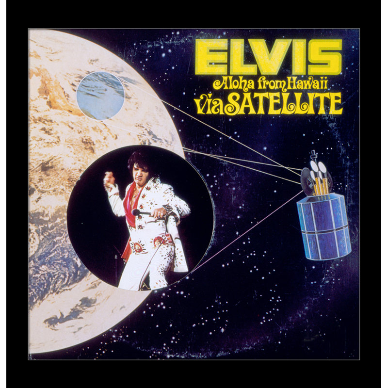 Elvis Presley - Aloha from Haw 12 x 12 Under Plexi, affiche encadrée