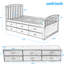 Lit plateforme simple avec rangement en pin massif, support de matelas à 10 lattes, capacité de 200 lb, capacité de poids