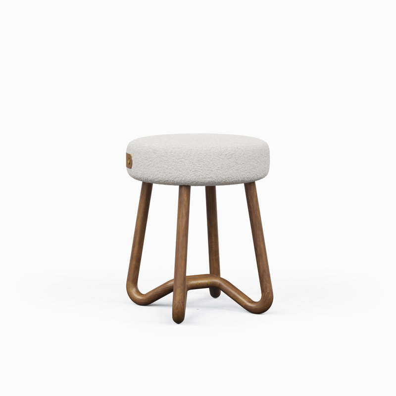 Loop Accent Stool, Noodles Natural/Nozes/Caramel