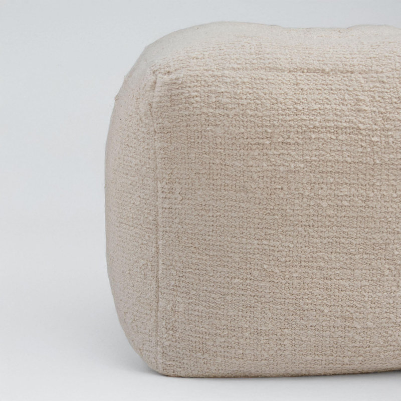 Pouf en coton tissé / polyester