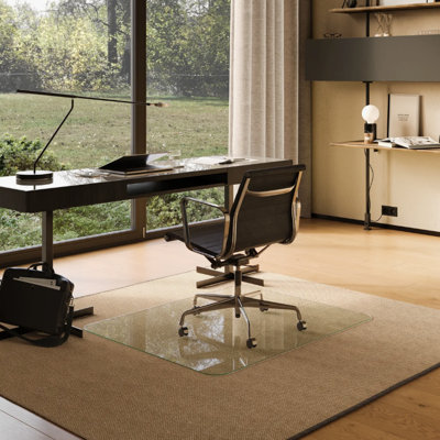 46x55 Inch Rectangle Chair Mat with Straight Cut Edge
