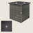 Square Outdoor End Table,Wicker Side Table With Umbrella Hole