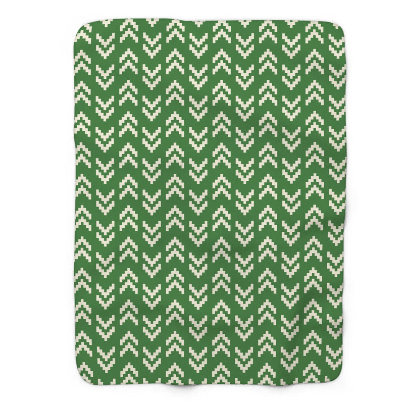 Couverture vert sherpa de qualité supérieure 1 pièce 0025, L 50 po x L 60 po