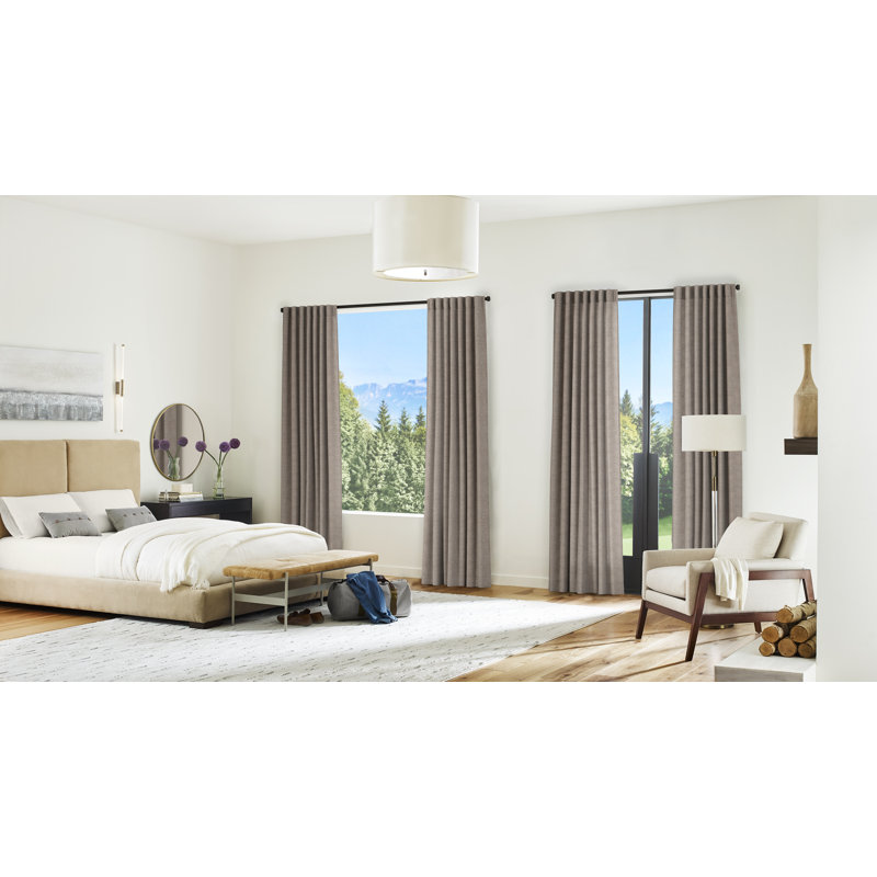 Sunbrella® Delaney Light Filtering Curtain, 50" W x 96" L, Mushroom
