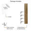 Tablettes murales en bois rustique de 60 pouces de long, tablette flottante pour chambre à coucher, salon, cuisine, 1 pièce, finition brûlée