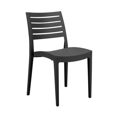 Karter Stacking Patio Dining Side Chair with Cushion