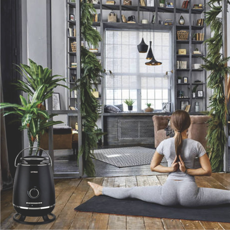 Chaufferette portative 360 en céramique avec thermostat, noire, Noir