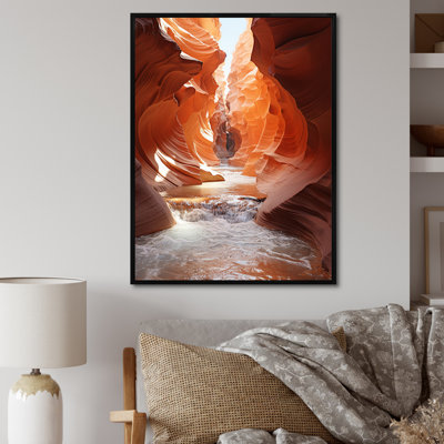 Beige orange canyon mirage sur toile