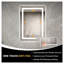 Miroir de salle de bain à DEL 20 "x 28" avec éclairage avant et arrière, miroir de meuble-lavabo à intensité variable, 3 températures de couleur, anti-buée, imperméable IP44, montage horizontal ou vertical