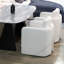 Efemena - Chaise de salle à manger moderne en tissu blanc