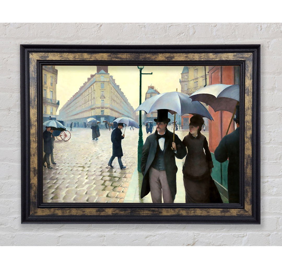 Gustave Caillebotte Pariser Straße an einem regnerischen Tag - Einzelbildrahmen Kunstdrucke