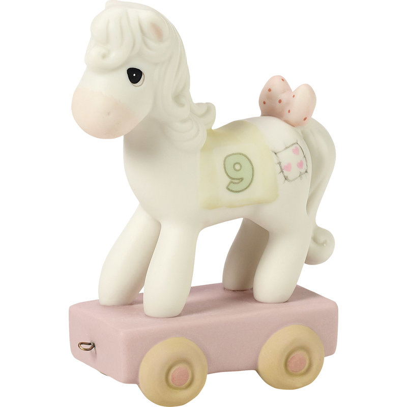 Figurine Precious Moments Birthday Train with Bow Age 9 4,13 pouces