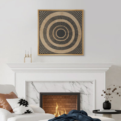 Tan Brown Geometric Line Abstract Shapes Minimalist Artwork Neutral Pictures