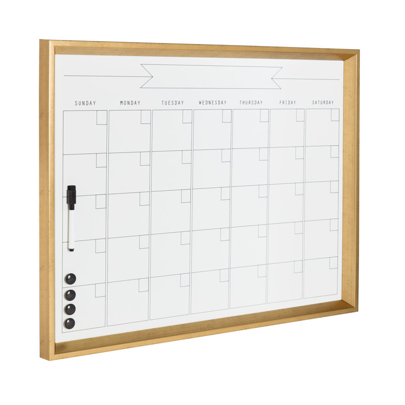 Magnetic Melamine Dry Erase Board, Gold
