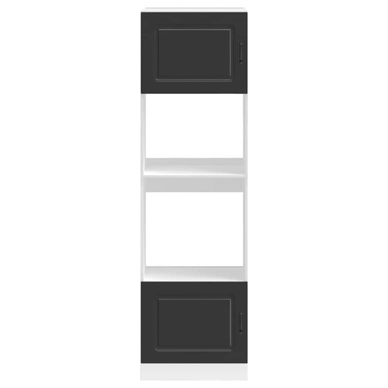 Oven Cabinets 2 Pcs Lucca Engineered Wood, Black
