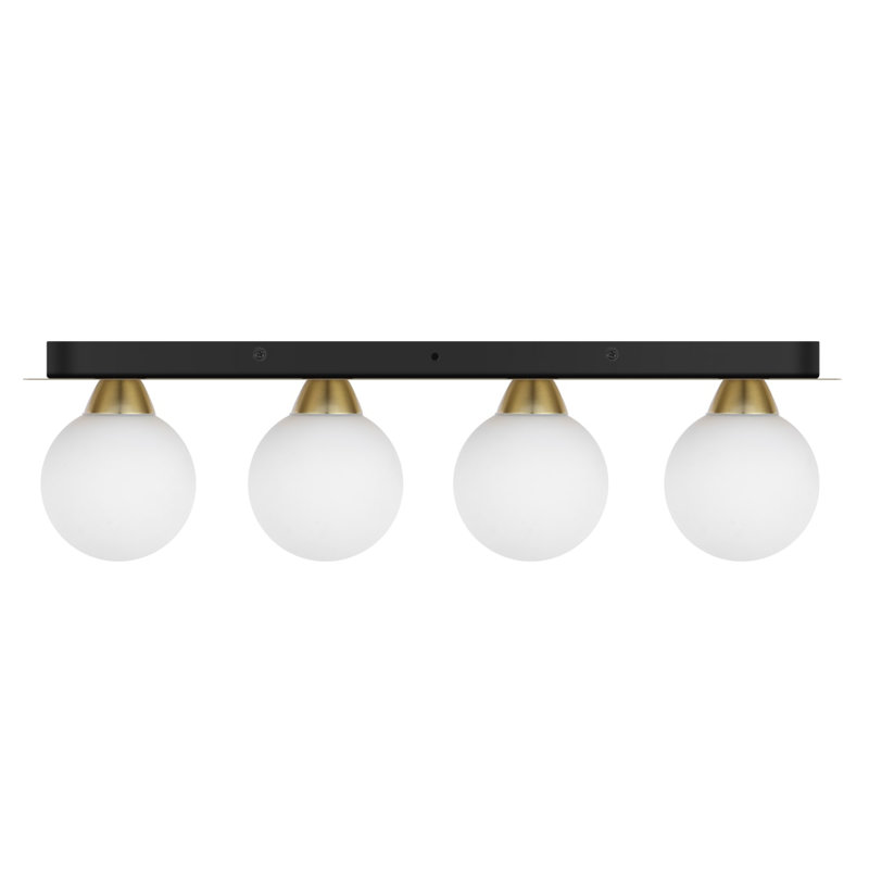 Glass Flush Mount, Chrome