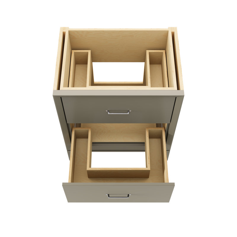 Alexandra Two-Drawer Single Bath Vanity, French Olive, 30", Polished Chrome