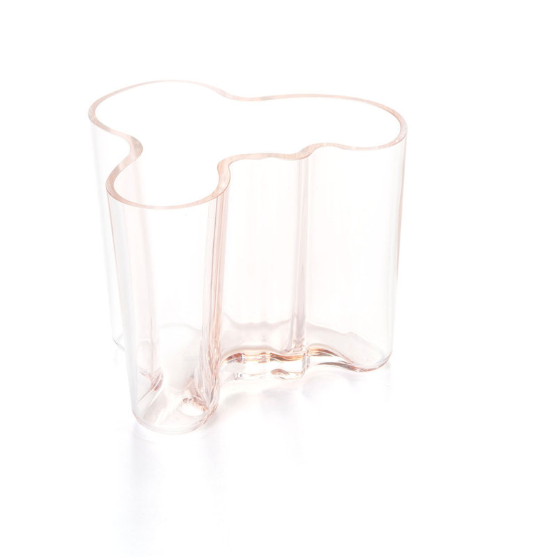 Aalto Inspired 10" Glass Vase for Dining Room - Organic Shape