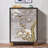 Painted Five-Drawer Silver Foil Accent Cabinet