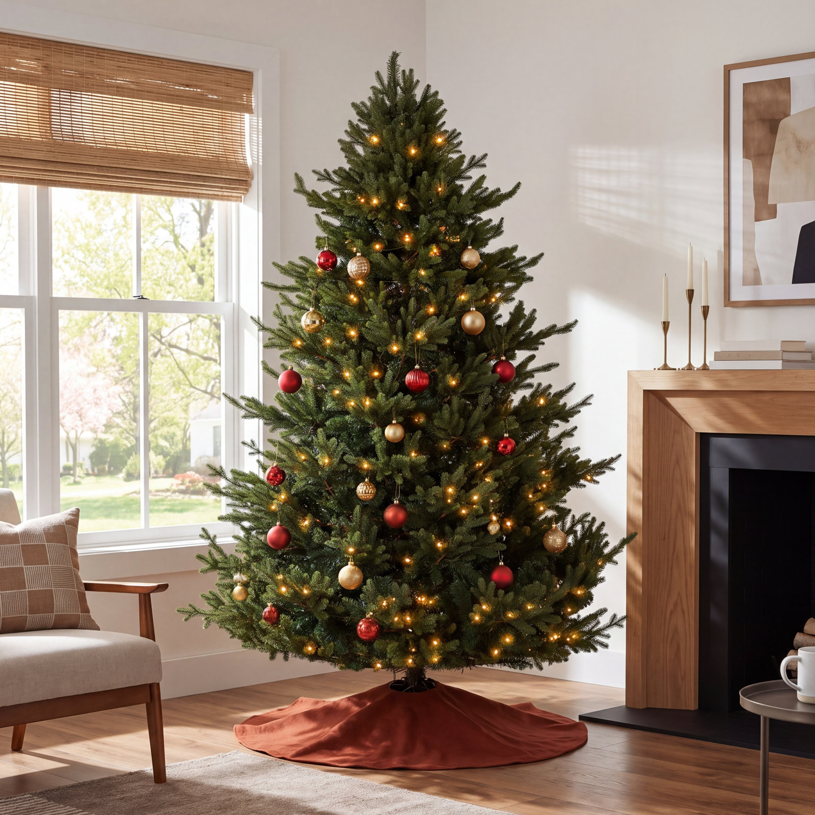 Farwell Pre-Lit Fir Christmas Tree, 7.5 ft