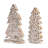 Whitewashed Wood Trees - 2 Assorted