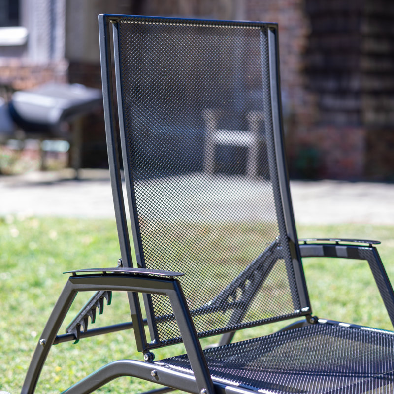 Kettler USA Wrought Iron Multi Position Lounger With Wheels