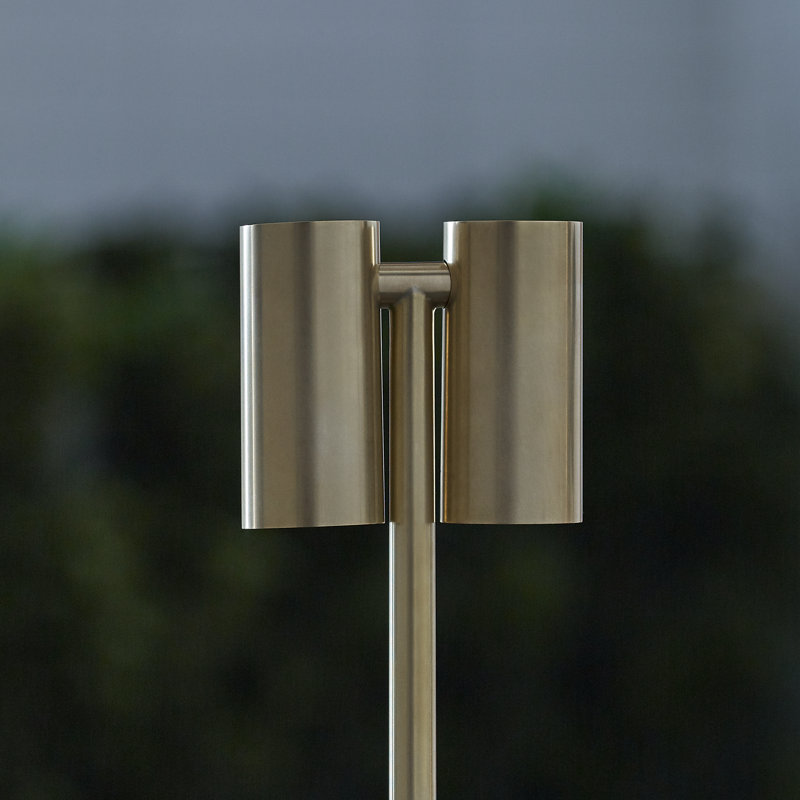 Doppia Accent Rechargeable Table Lamp, Natural Brass