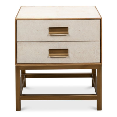 Shagreen 2 - Drawer Solid Wood Nightstand