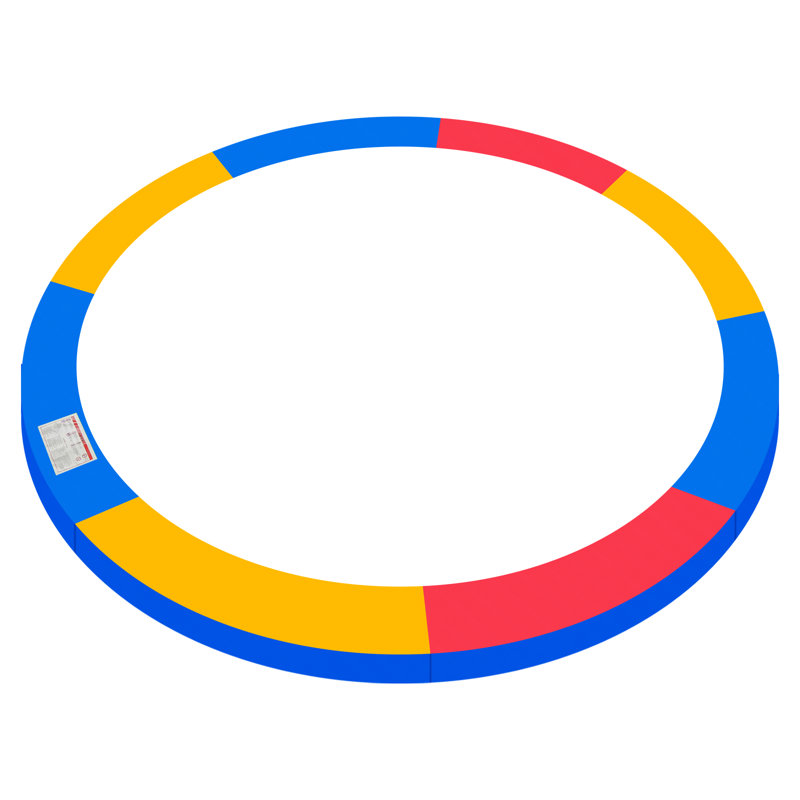 12FT Trampoline Replacement Safety Pad, Blue/Red/Yellow