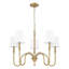 Parham Rubbed Brass 5 Light Chandelier-123222938