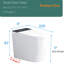 Siège de bidet compact - Ouverture / fermeture automatique, chasse d'eau, chauffage, séchage à l'air chaud pour la salle de bain Unité intelligente ouverte / affleurante, siège chauffant, option
