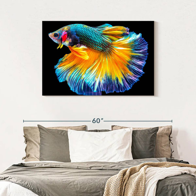 Brampt Multicolored Betta Fish, 30'' H x 45'' W