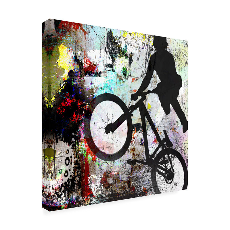 "Extreme BMX 2" par Lightboxjour - impression sur toile tendue, H 14 po x l 14 po x P 2 po