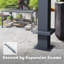 Pergola à persiennes avec toit réglable et structure en aluminium-112404719