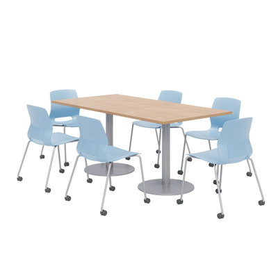 Ensemble de table de salle à manger rectangulaire 72 "et chaise
