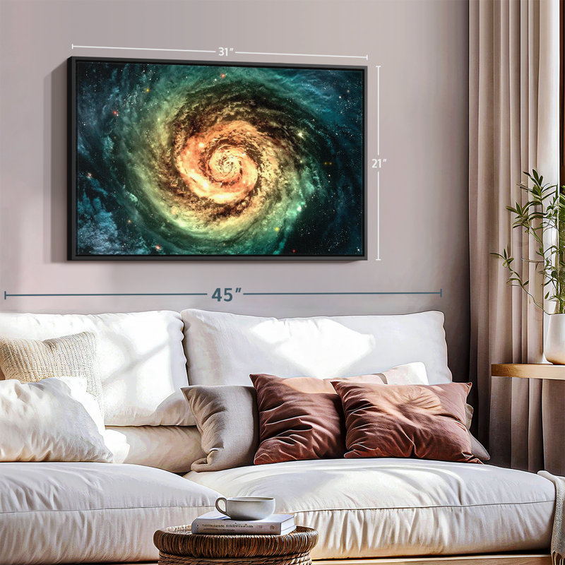 «Spiral Galaxy Canvas Print», H 21 po x l 31 po
